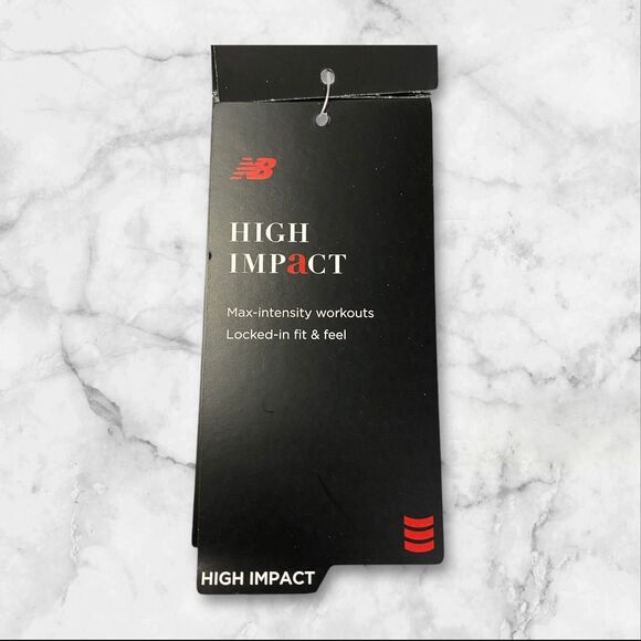 New Balance Power X Black Sports Bra Size M (D-DD) High Impact Bra NWT - Picture 9 of 16